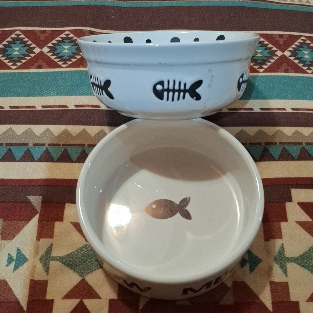 Two Kitty Bowls
